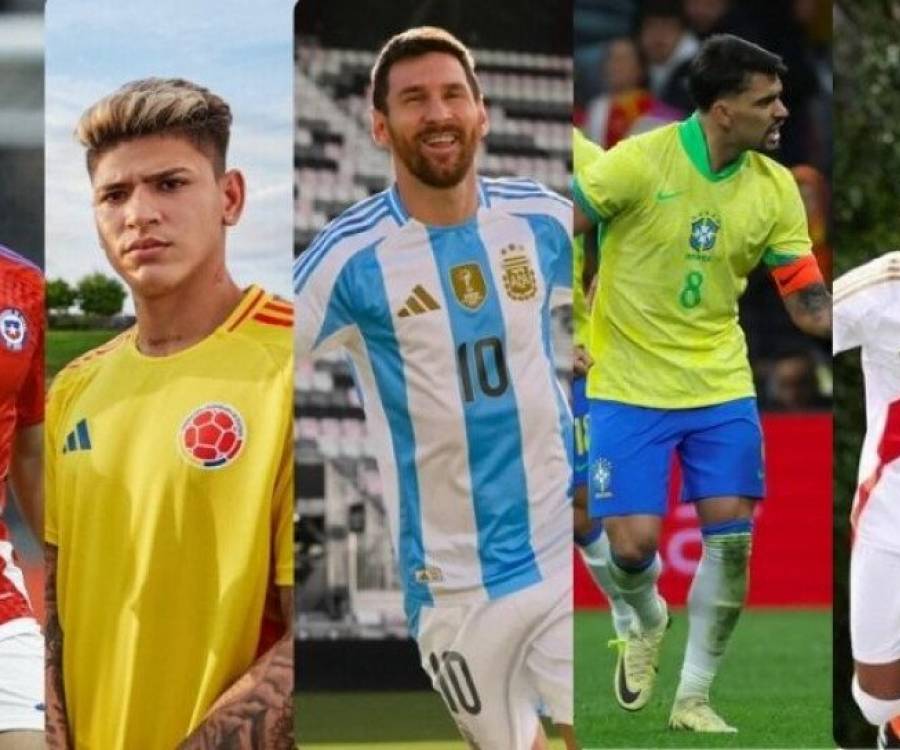 Los sponsors técnicos de los 16 equipos de la Copa América 2024 (Adidas 8, Nike 3, Puma 2, Marathon 2 y Reebok 1)