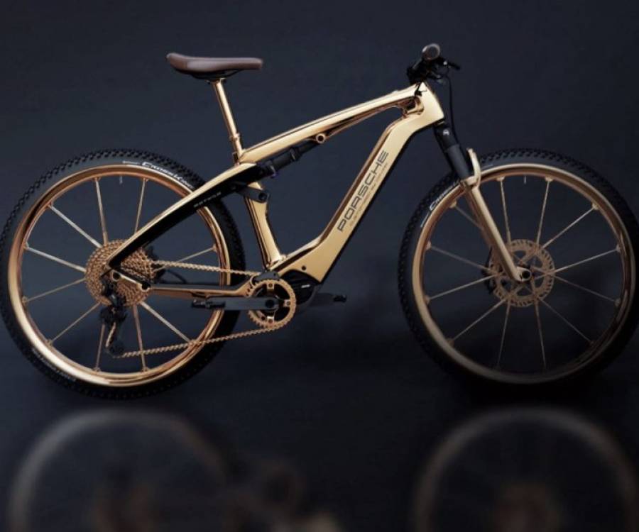 Todo lo que brilla es Herzog: una lujosa bicicleta eléctrica de Porsche con piezas de oro