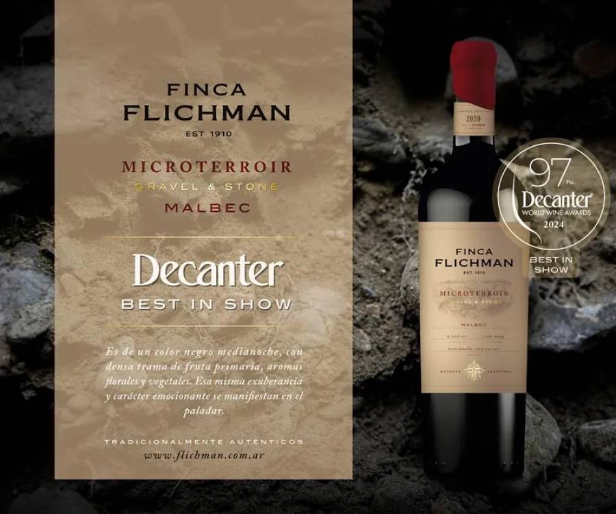 Flichman elegida por Decanter como la bodega que produce el Mejor Malbec del Mundo