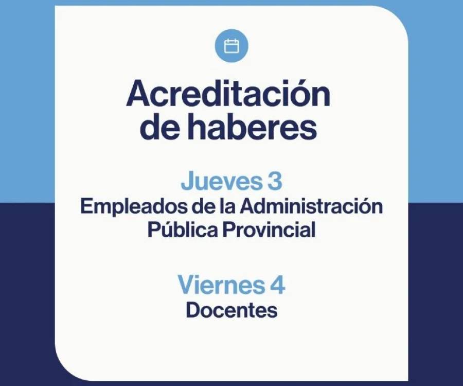 Confirman fechas de pago de heberes para la administración pública y docentes