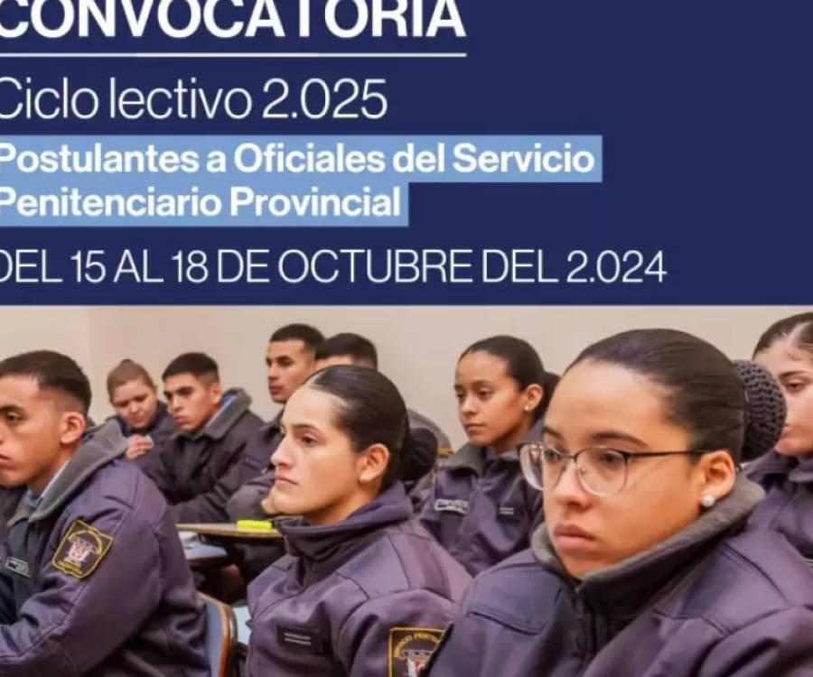 Inscripciones para el Servicio Penitenciario Provincial Ciclo 2025