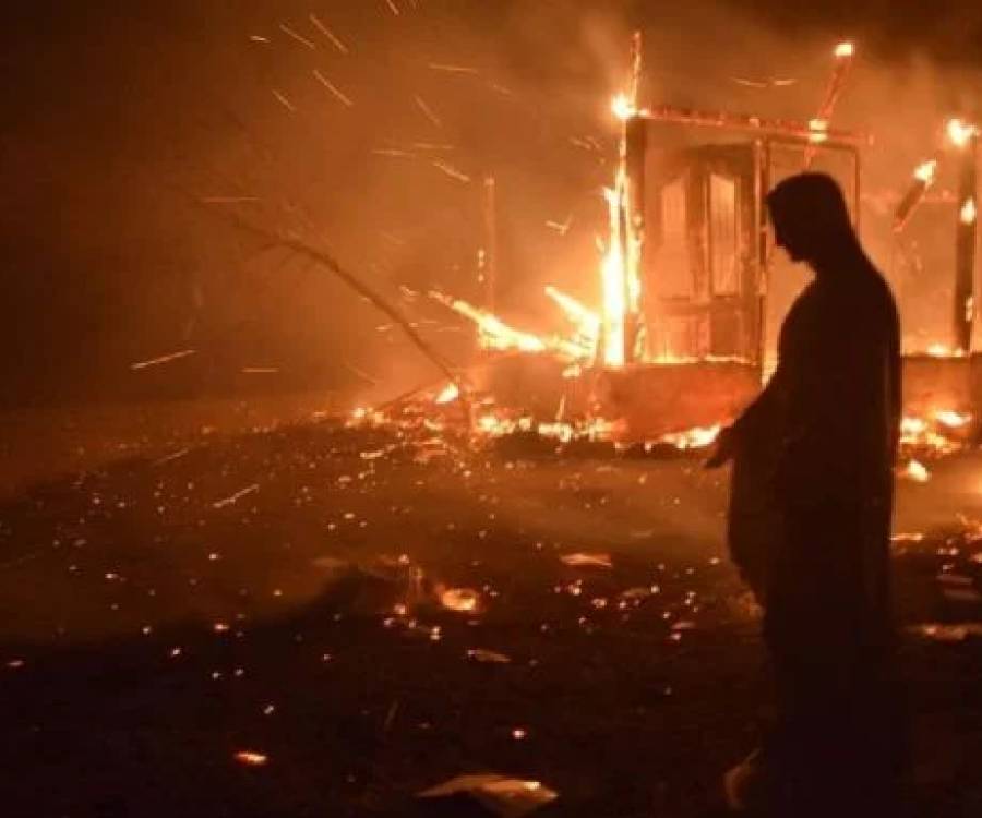 Impresionante: La Virgen sobrevivió al fuego en las sierras de Córdoba