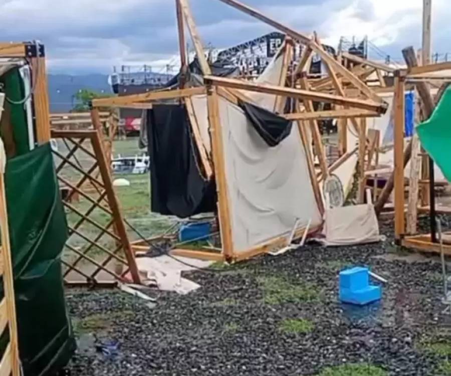 Tormenta con granizo causó destrozos en la Feria del Patio y varias zonas de la Capital